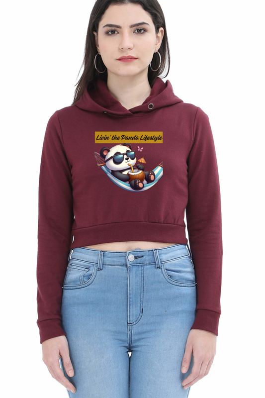 Livin' the Panda Lifestyle Crop Hoodie