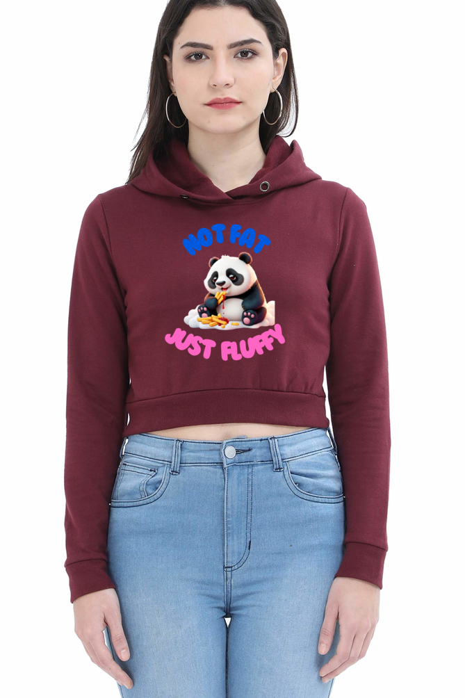 Not Fat Just Fluffy Crop Hoodie