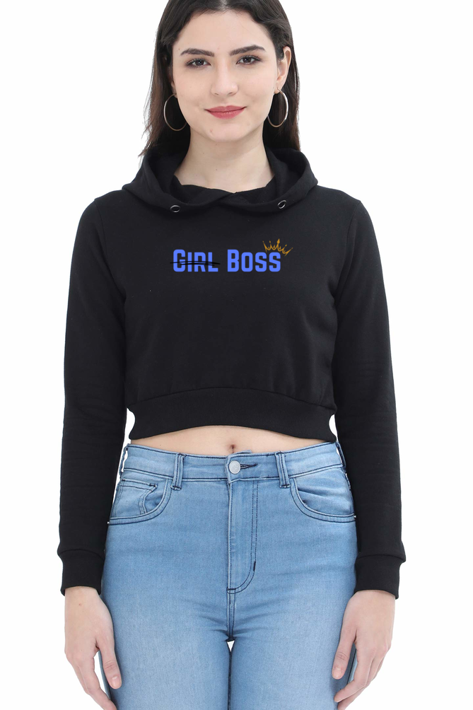 Girl Boss Crop Hoodie