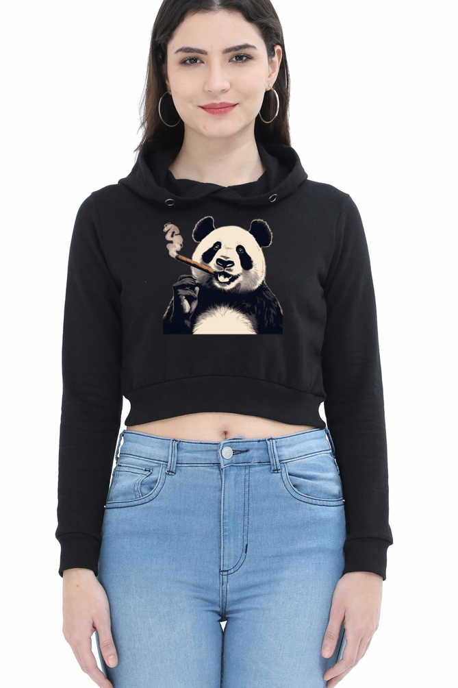 Signature Pot Panda Crop Hoodie