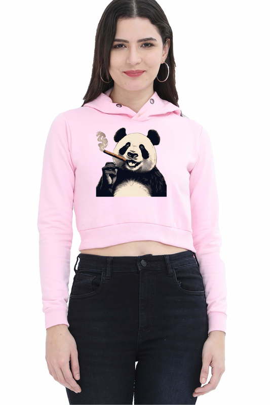 Signature Pot Panda Crop Hoodie
