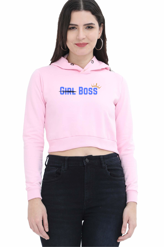 Girl Boss Crop Hoodie