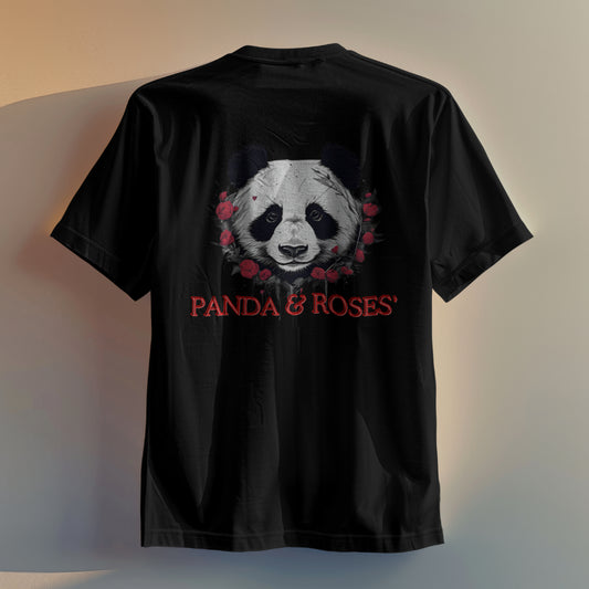 Panda & Roses Black Co-ord Set