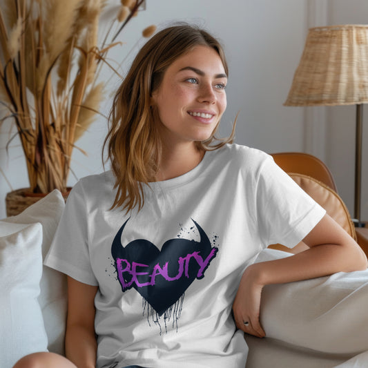 Beauty & The Beast Premium Couple Oversize T-Shirts