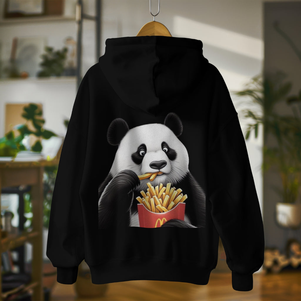 Panda and Fries Zipper Hoodie