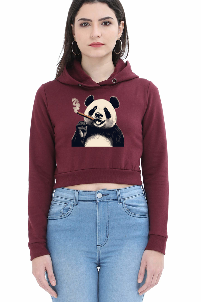 Signature Pot Panda Crop Hoodie