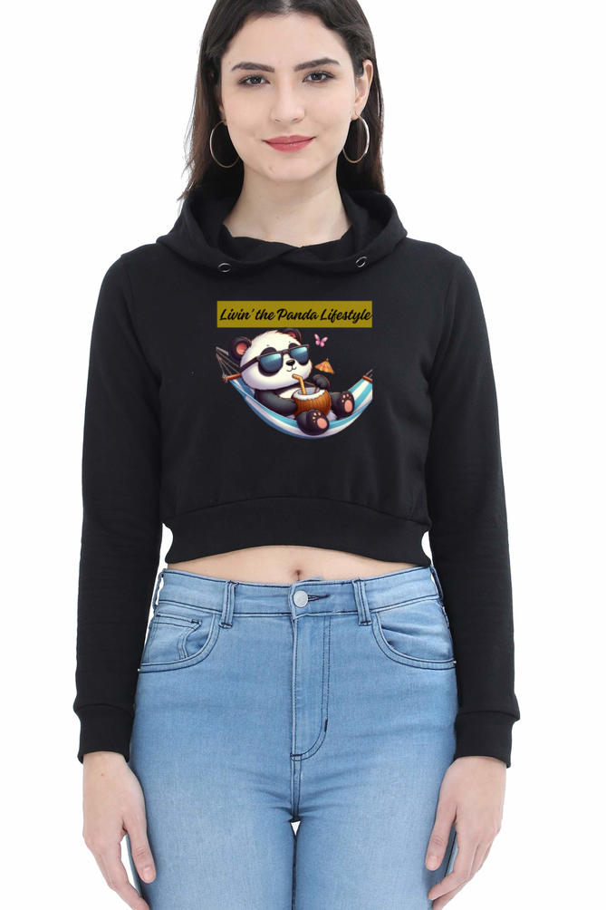 Livin' the Panda Lifestyle Crop Hoodie