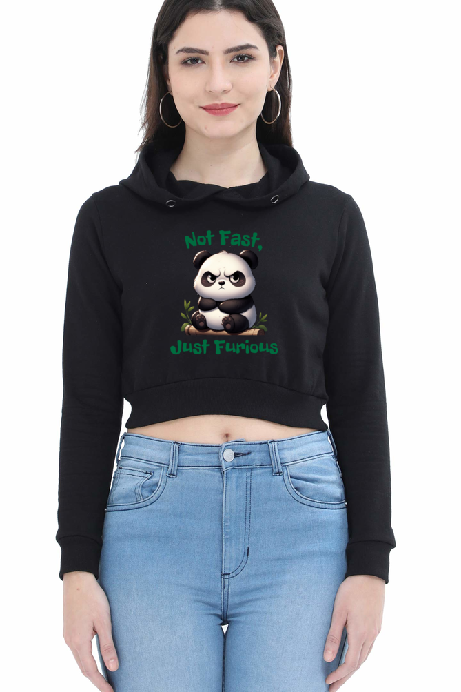 Not Fast Just Furious Crop Hoodie