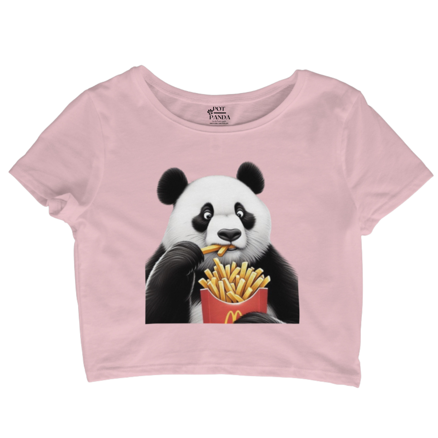 Panda And Fries Crop Top