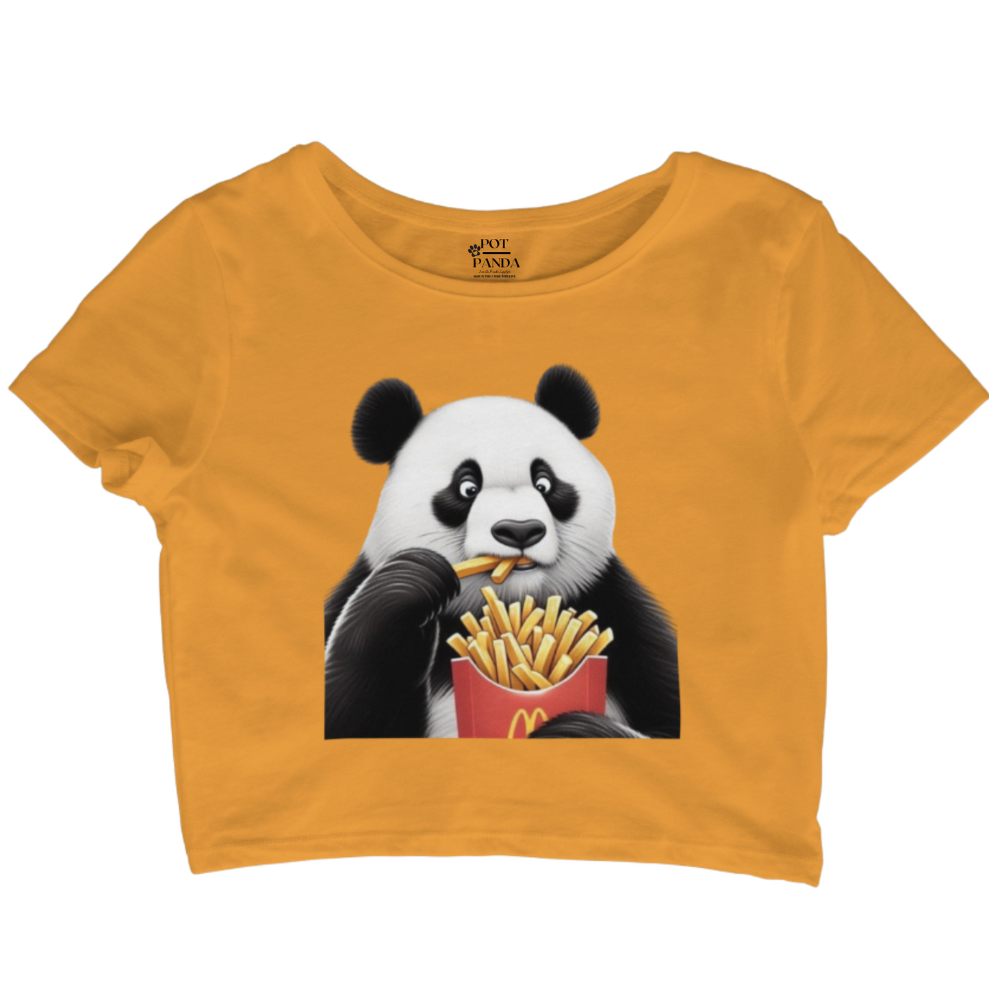 Panda And Fries Crop Top