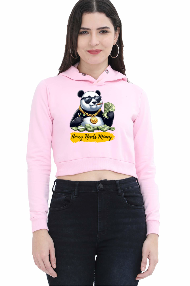 Honey Needs Money Crop Hoodie