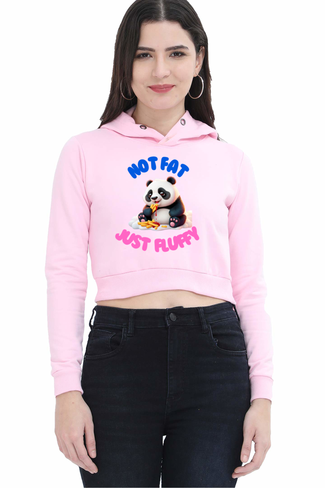 Not Fat Just Fluffy Crop Hoodie