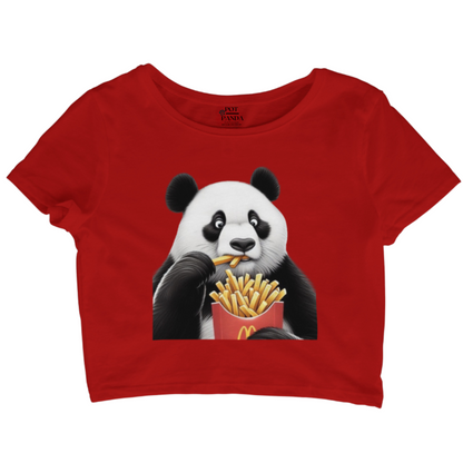 Panda And Fries Crop Top