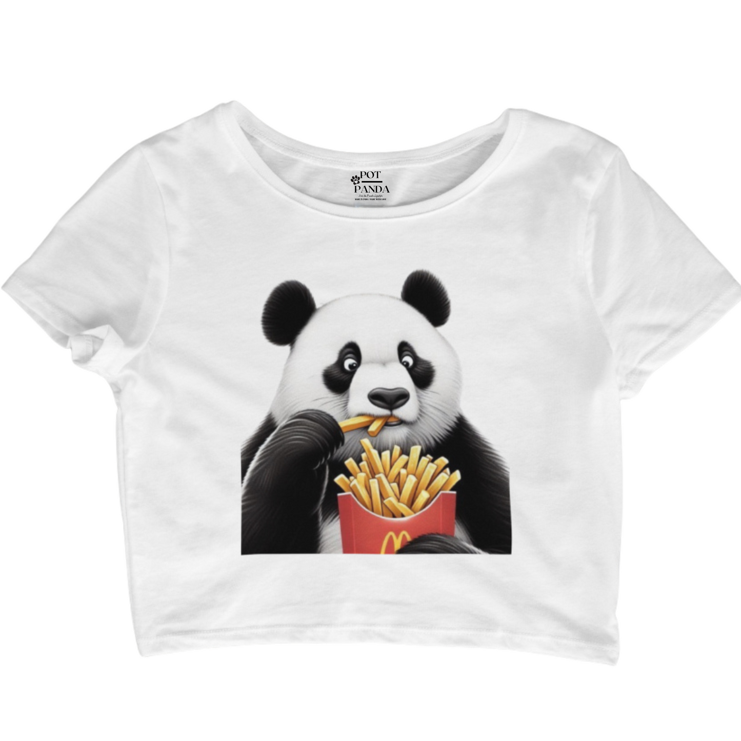 Panda And Fries Crop Top