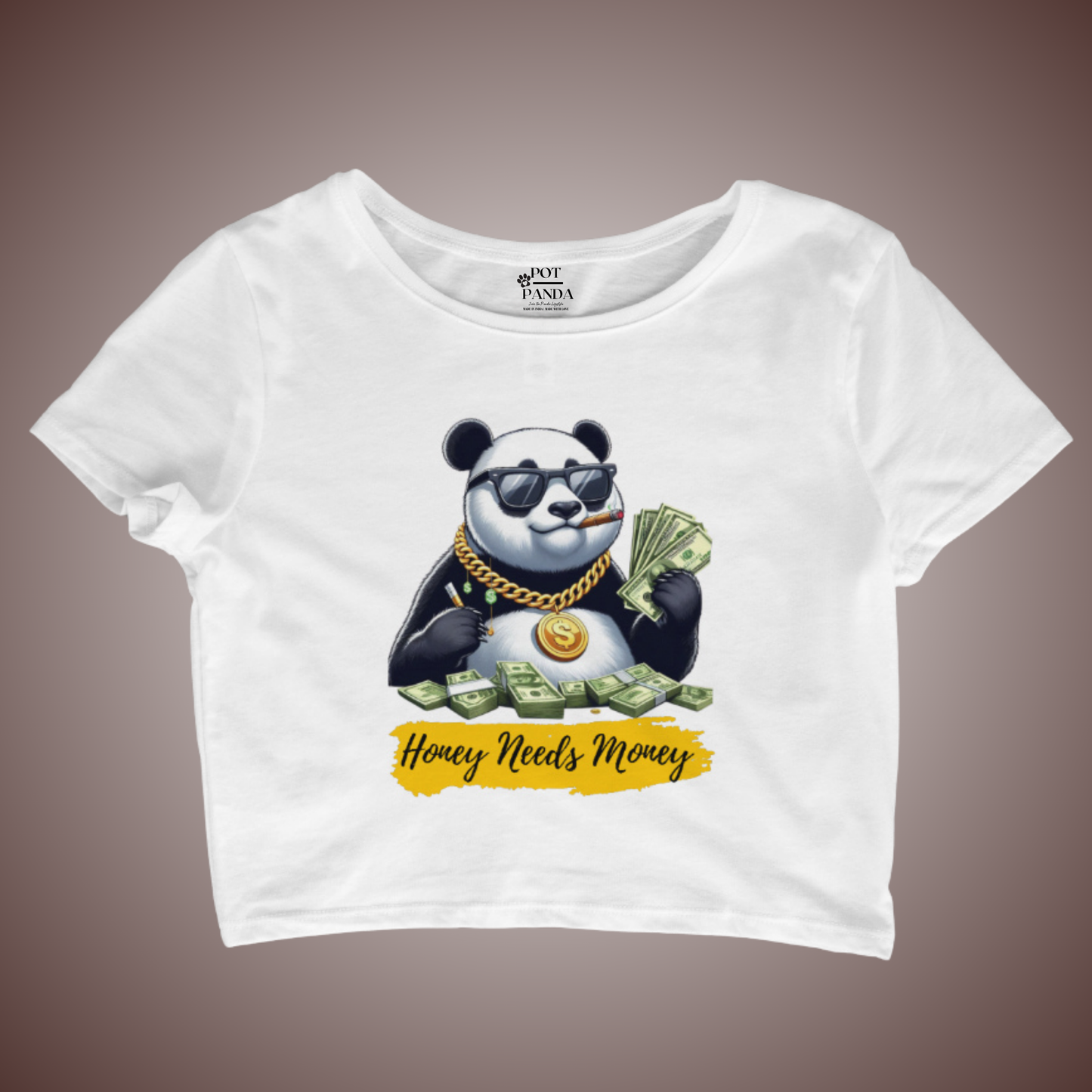 Honey Needs Money Crop Top