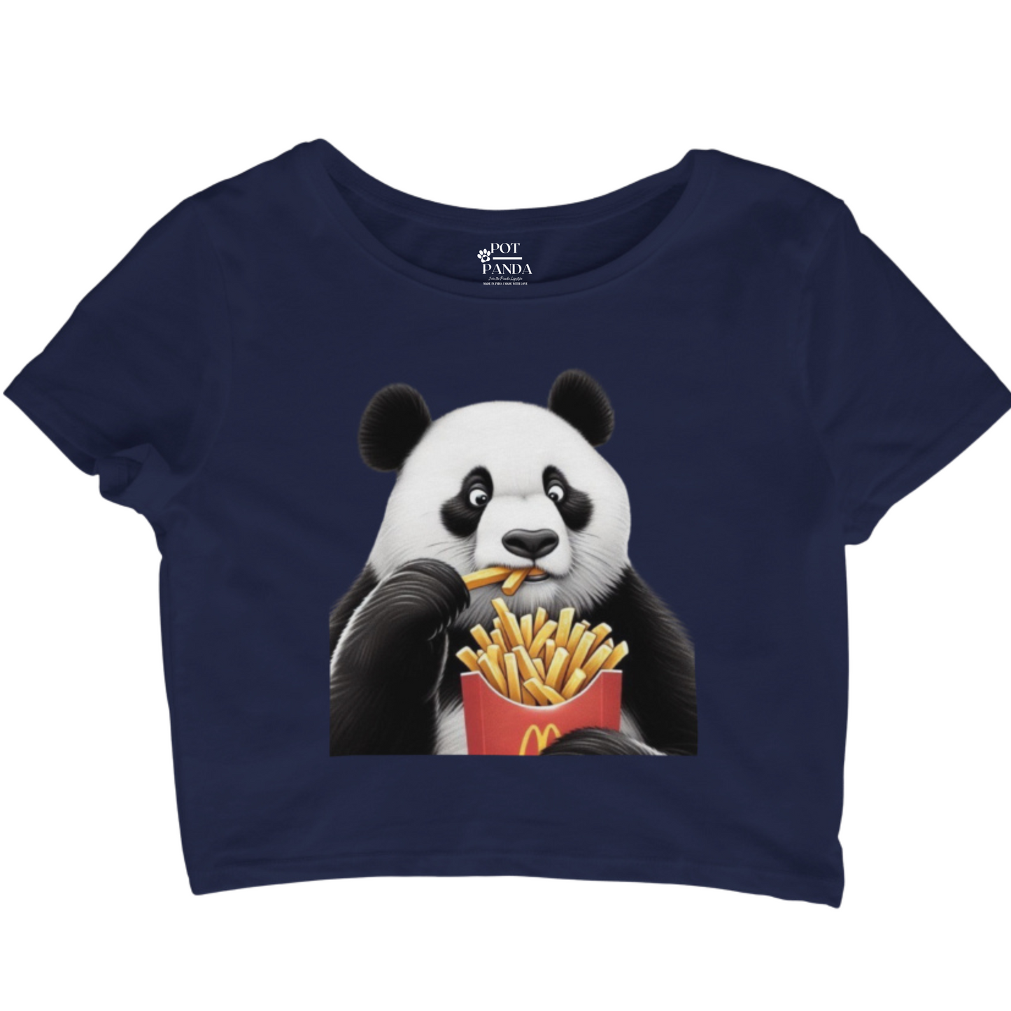 Panda And Fries Crop Top
