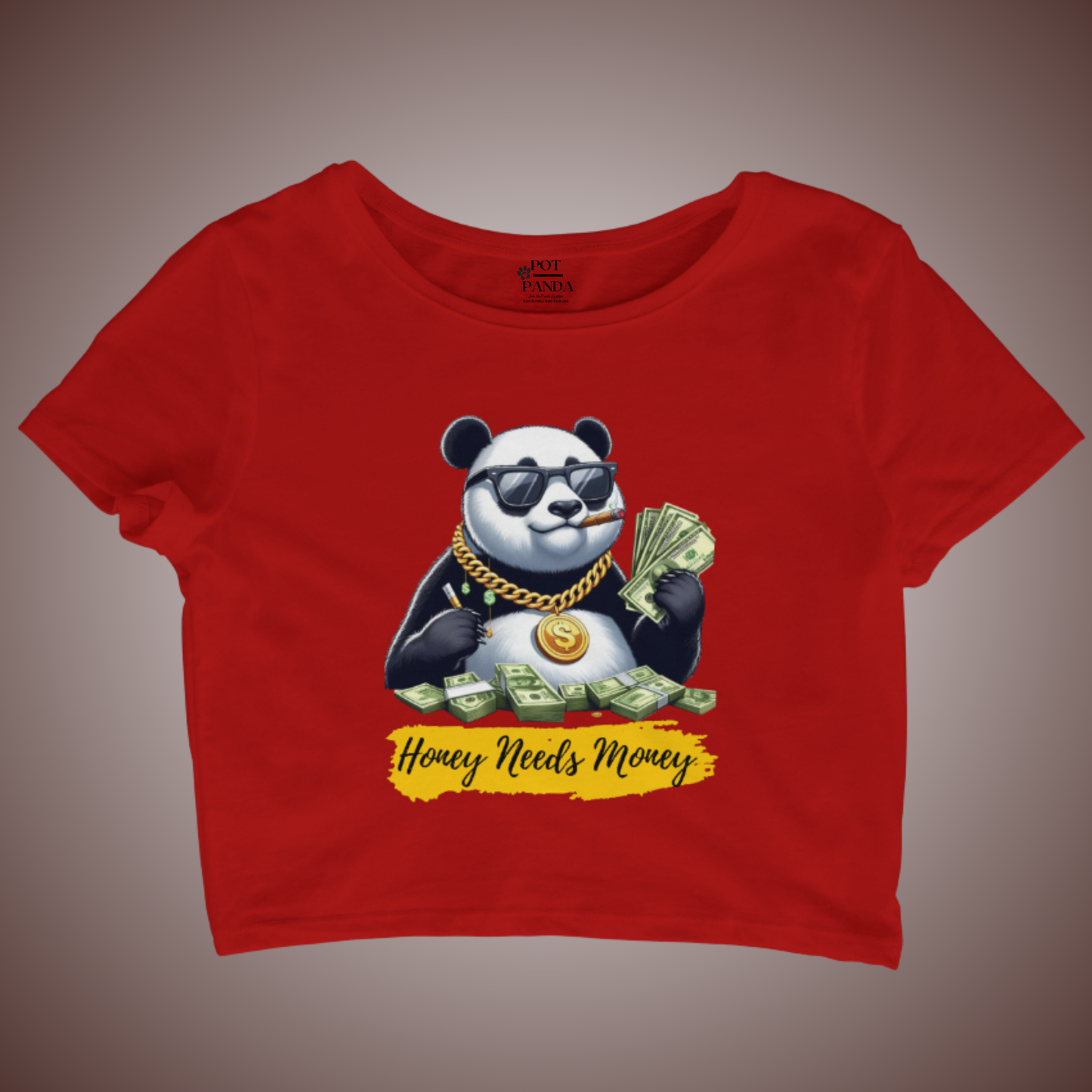 Honey Needs Money Crop Top