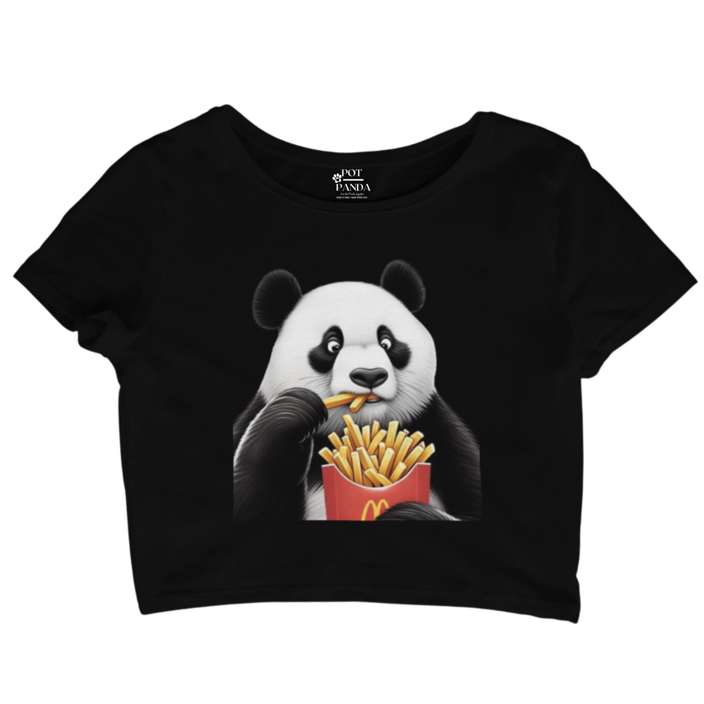 Panda And Fries Crop Top