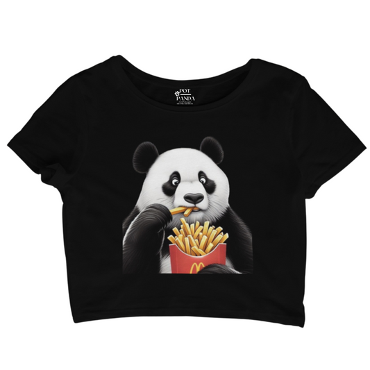 Panda And Fries Crop Top