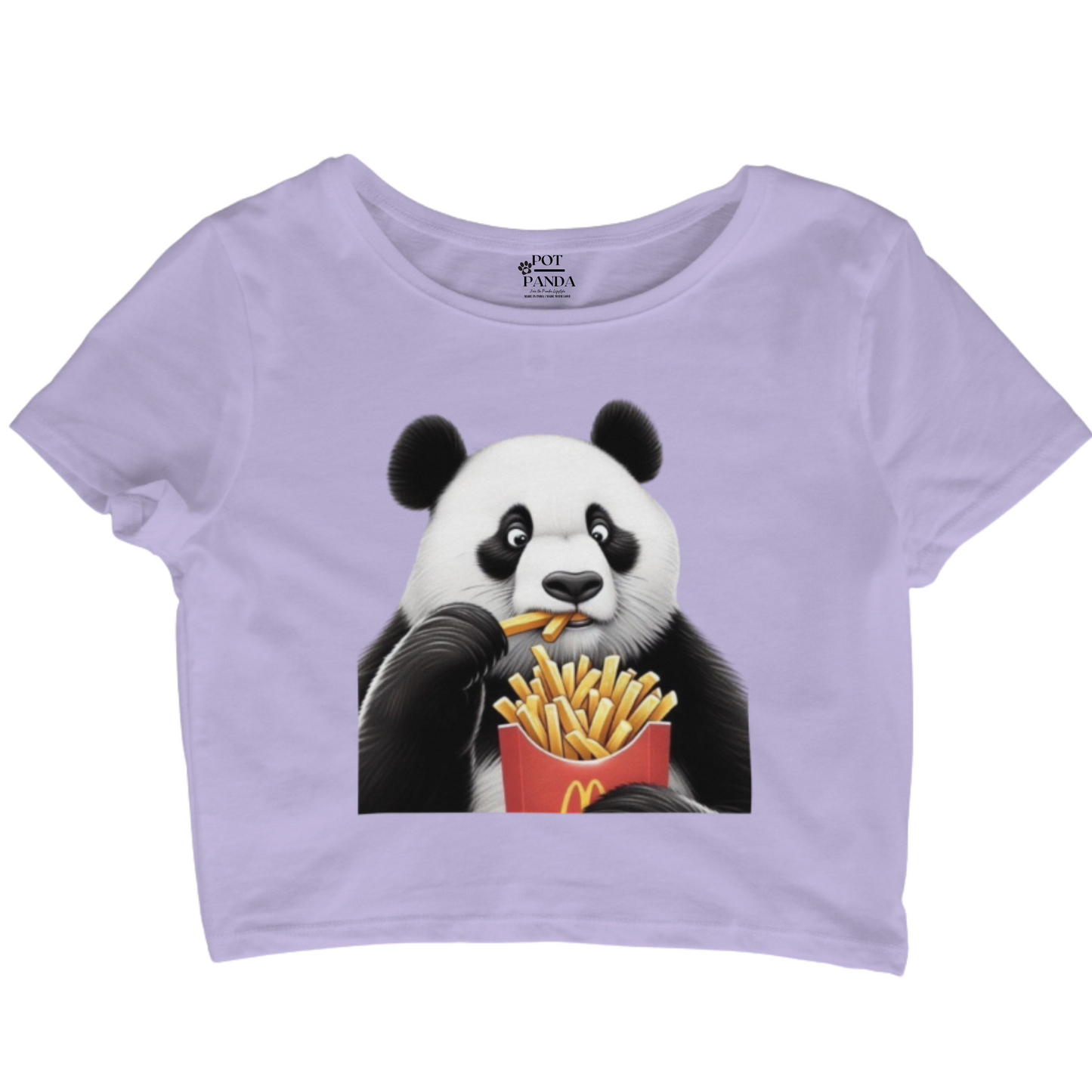 Panda And Fries Crop Top
