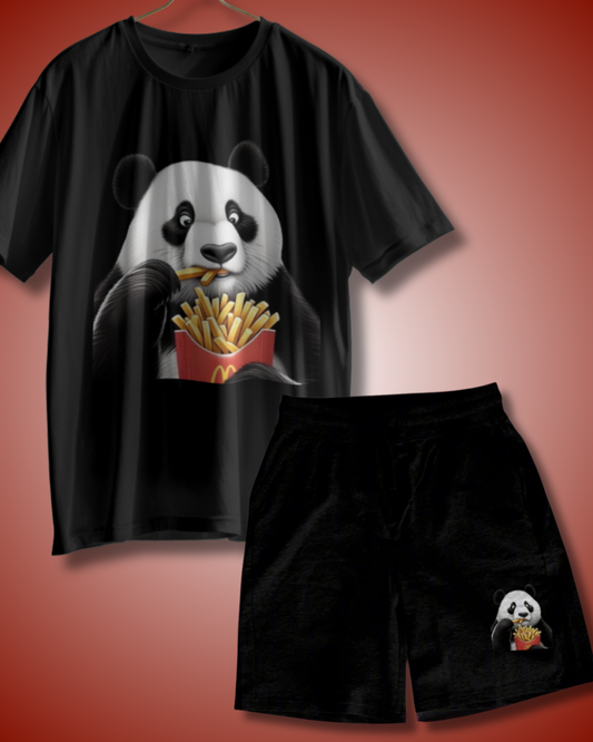 Panda & Fries Black Co-ord Set