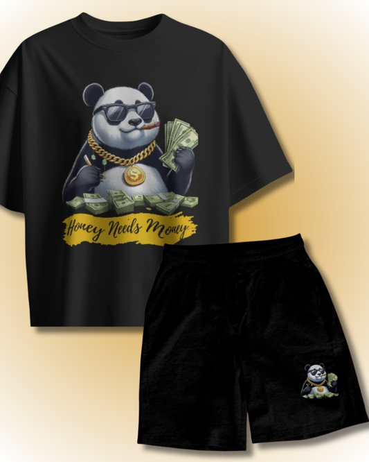 Honey needs Money Black Co-ord Set