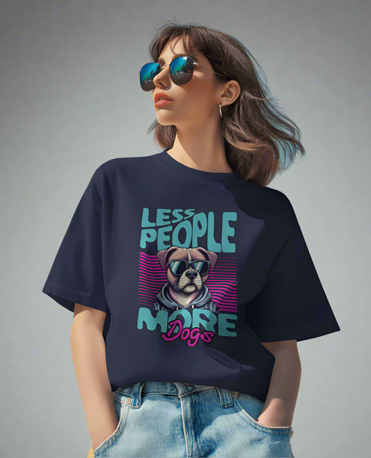 Less People, More Dogs Oversize Tshirt