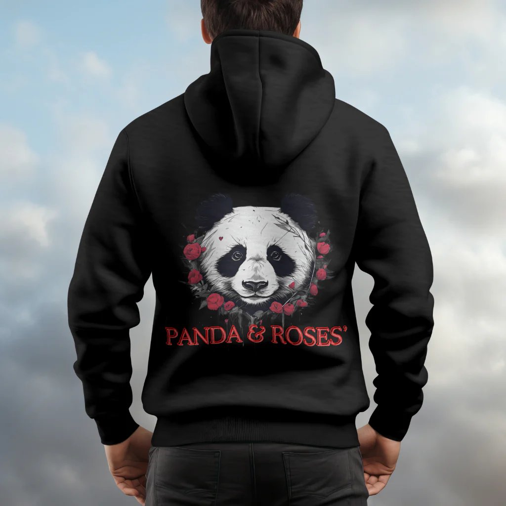 Panda & Roses Zipper Hoodie