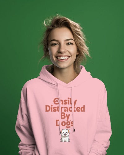 Easily Distracted By Dogs Crop Hoodie