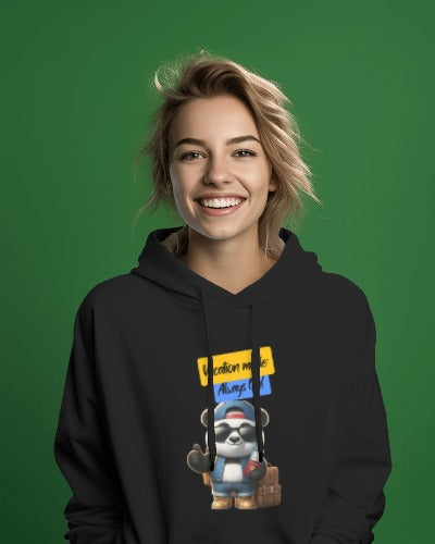 Panda & Vacations Crop Hoodie