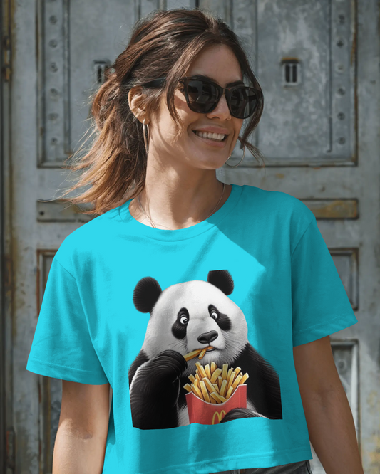 Panda And Fries Crop Top